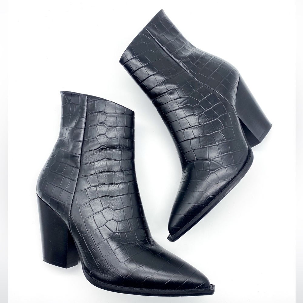 The Kooples Croc Embossed Boots - Picture 5 of 7